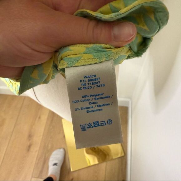 [Boden] Sunflower Patterned Green and Yellow Blouse - Size 6 - Picture 4 of 5